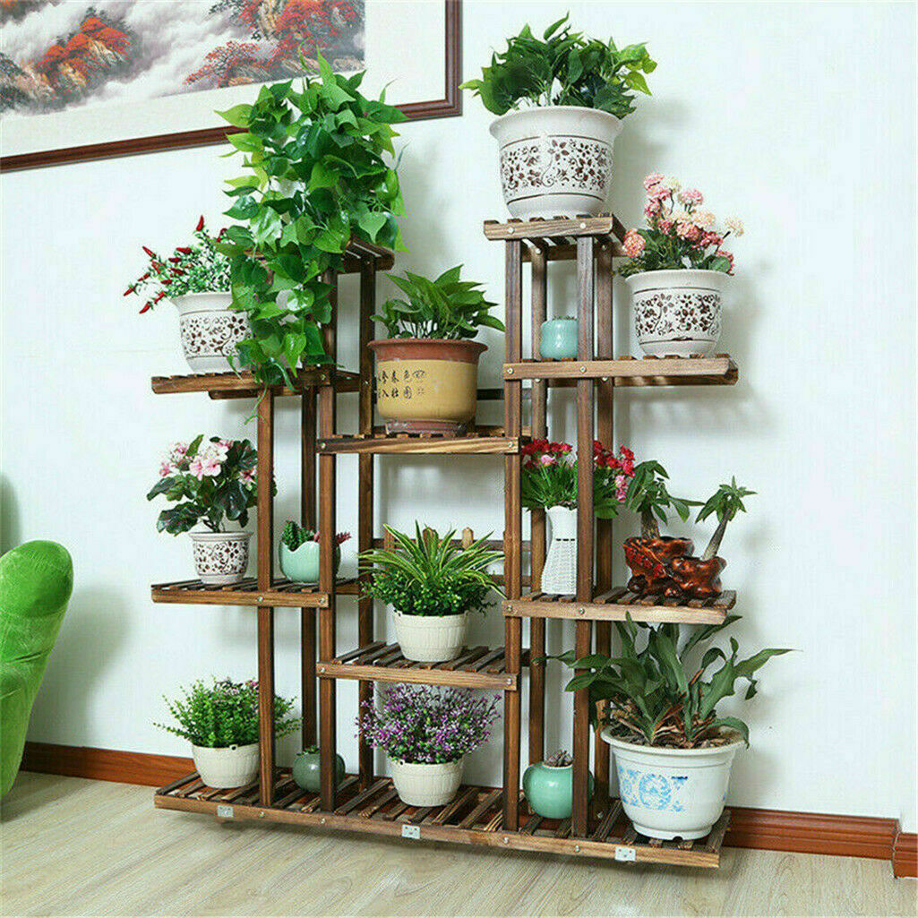 Multi-tier Plant Stand Flower Shelves Heavy Pots Plants Holder Shelf In/ Outdoor