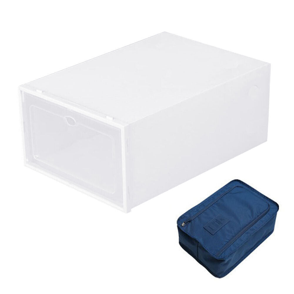 Shoe Display Cases Box Rack Large Storage Cabinet Plastic Boxes Oragniser Drawer