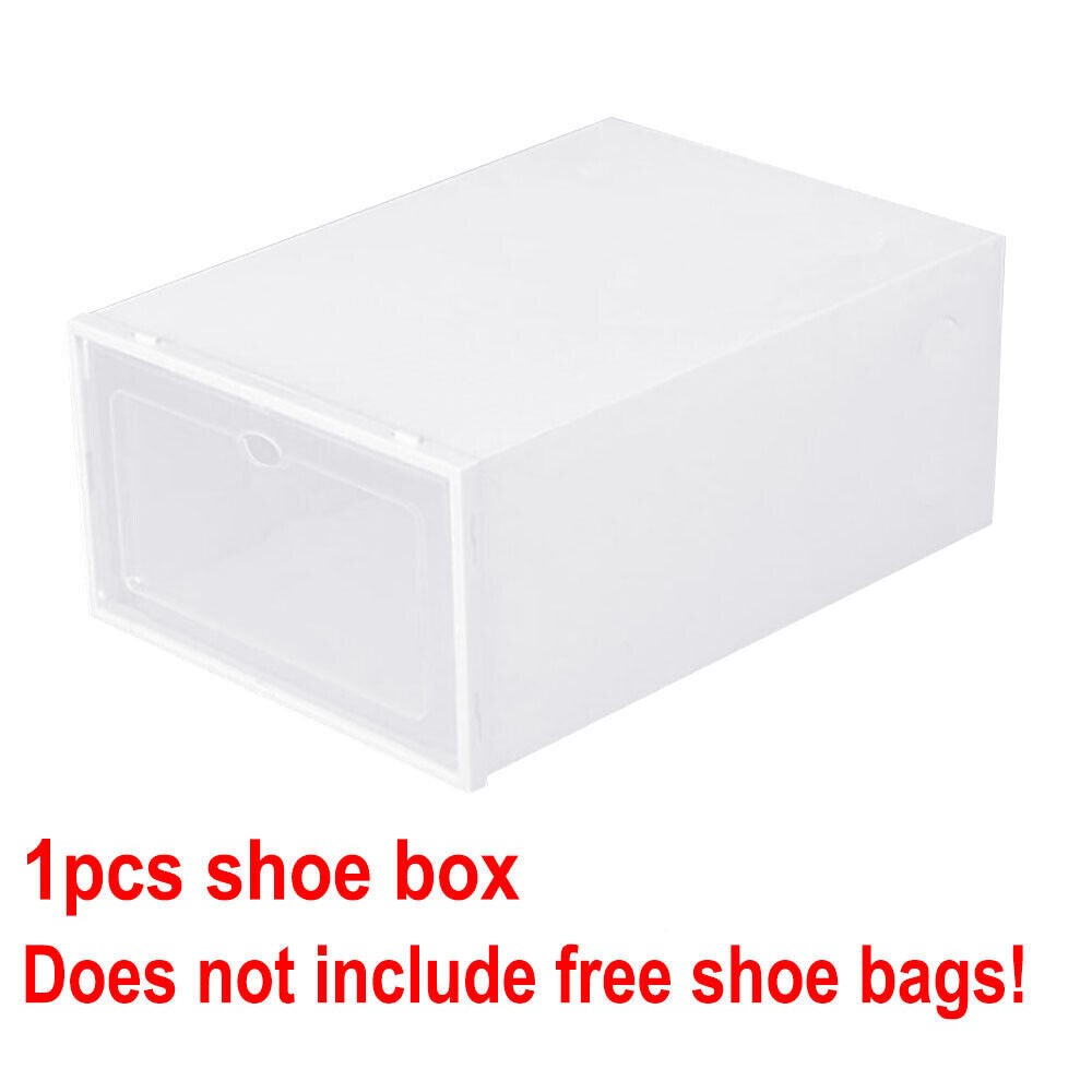 Shoe Display Cases Box Rack Large Storage Cabinet Plastic Boxes Oragniser Drawer