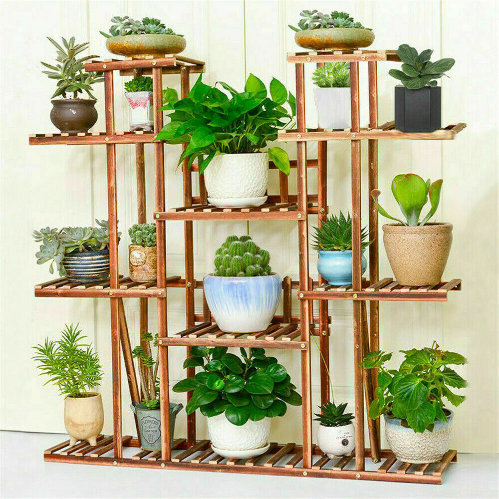 Multi-tier Plant Stand Flower Shelves Heavy Pots Plants Holder Shelf In/ Outdoor