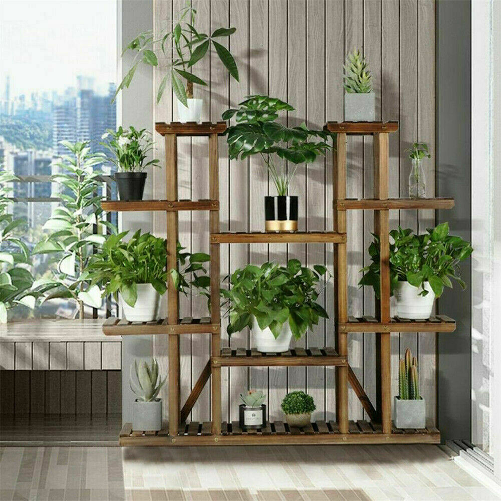 Multi-tier Plant Stand Flower Shelves Heavy Pots Plants Holder Shelf In/ Outdoor