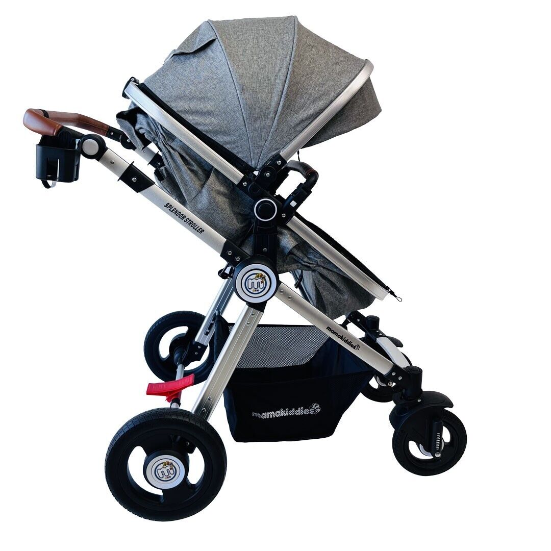 Baby Pram Stroller Splendor GREY Bassinet 2in1 Aluminium Jogger