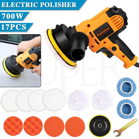 700W Electric Car Polisher 125mm Portable Polishing Machine Waxer Sander Buffer