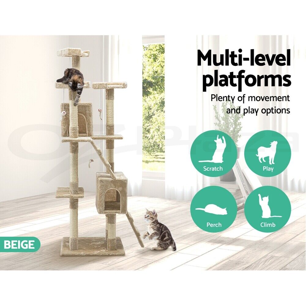 Cat Tree Trees Scratching Post Scratcher Tower Condo House 180cm