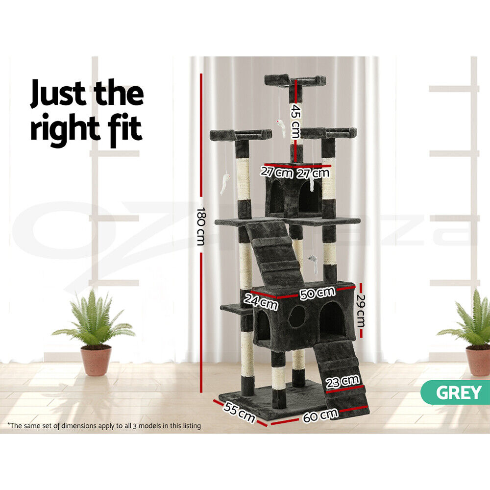 Cat Tree Trees Scratching Post Scratcher Tower Condo House 180cm