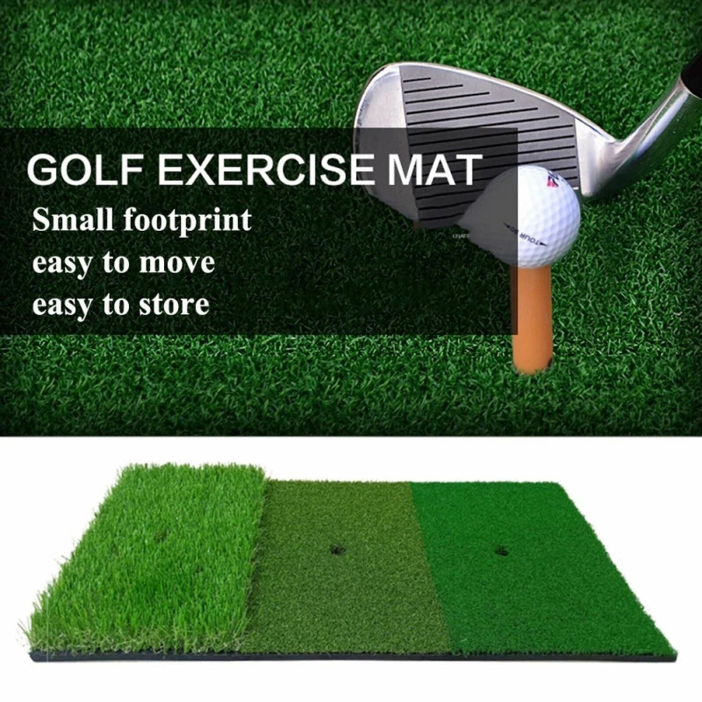 Golf Mat 3-in-1 Practice Mat Outdoor Indoor Training Mat Hitting Mat Driving Pad