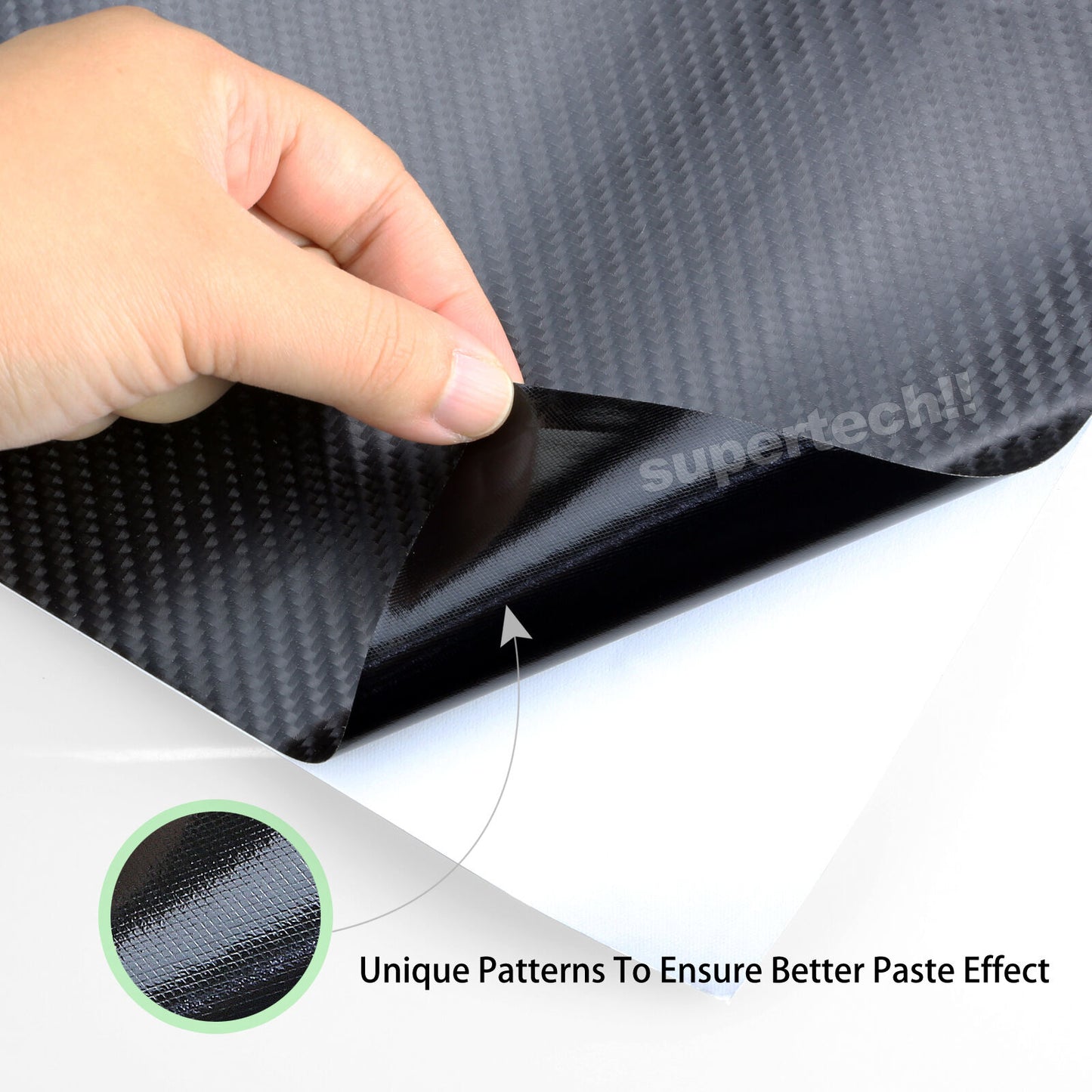 50cm x1.51M 4D Gloss Black Carbon Fibre Fiber Vinyl Car Wrap Air Release Film OZ