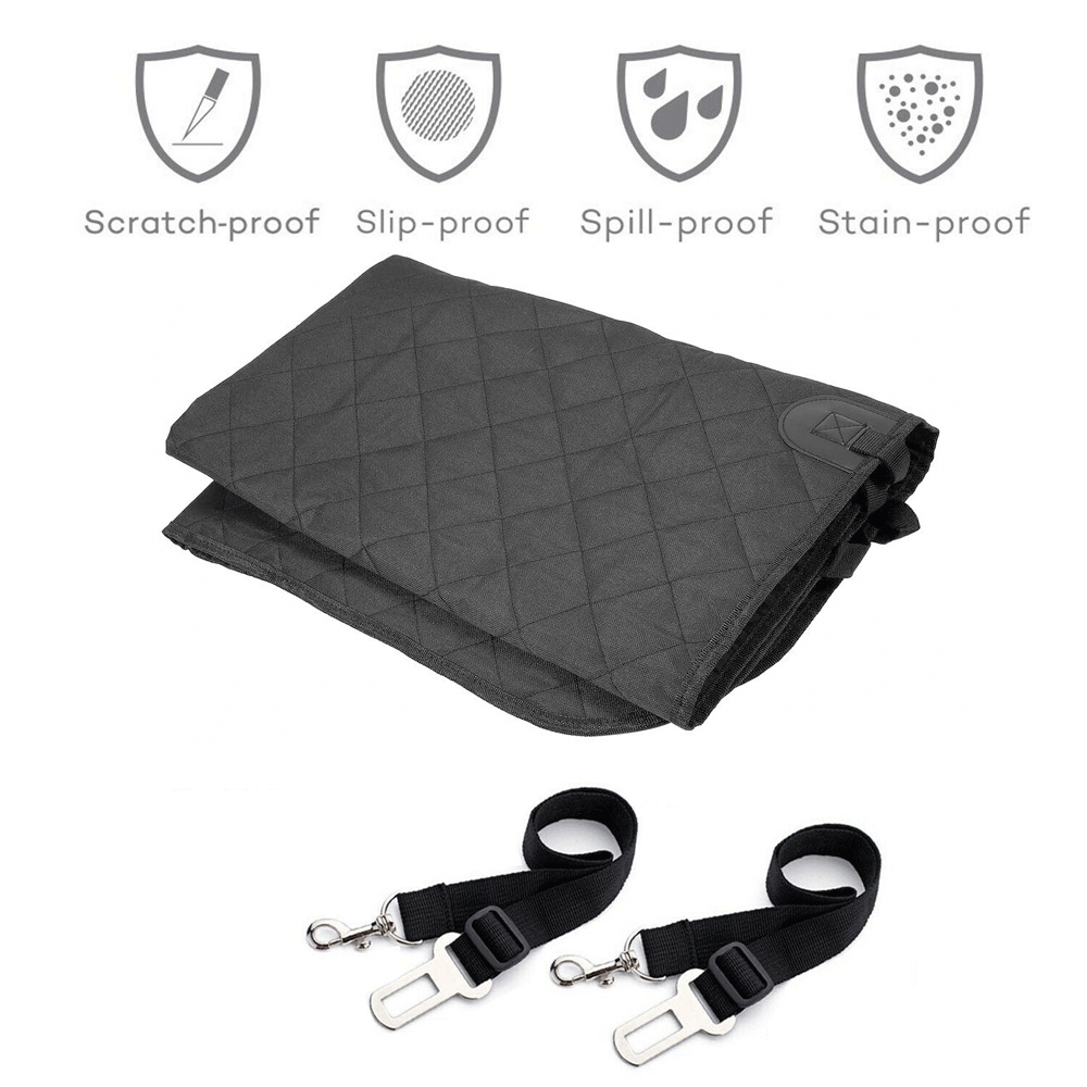 Nonslip Pet Car Back Seat Cover Cat Dog Waterproof Protector Hammock Mat Black