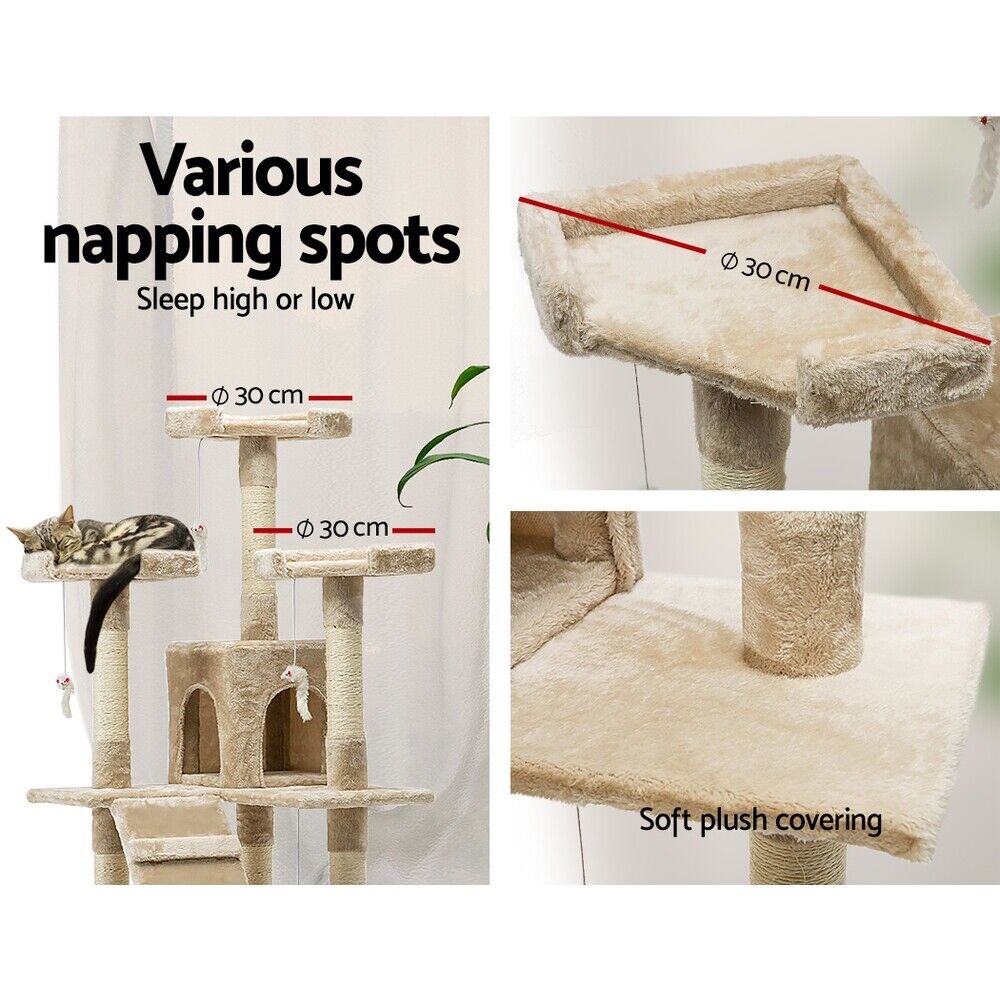 Cat Tree Trees Scratching Post Scratcher Tower Condo House 180cm