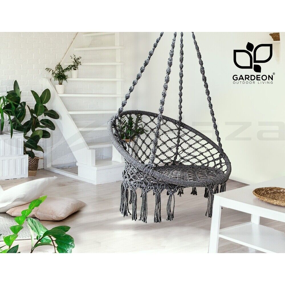 Gardeon Hammock Chair Outdoor Swing Chair Hanging Bed Cotton Indoor