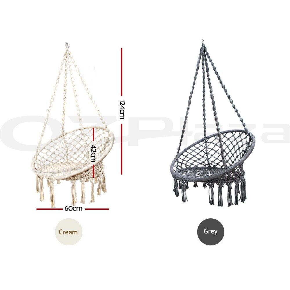 Gardeon Hammock Chair Outdoor Swing Chair Hanging Bed Cotton Indoor