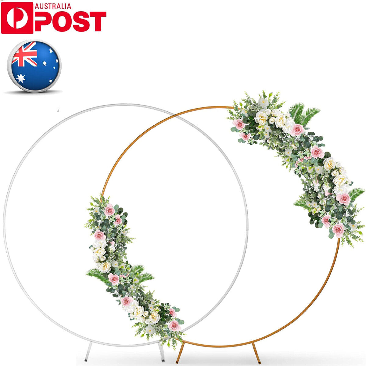 2M Round Wedding Balloon Arch Backdrop Stand Flower Party Decoration Background