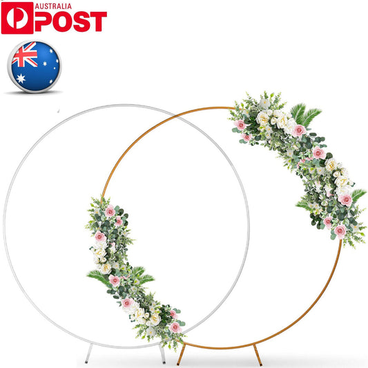 2M Round Wedding Balloon Arch Backdrop Stand Flower Party Decoration Background