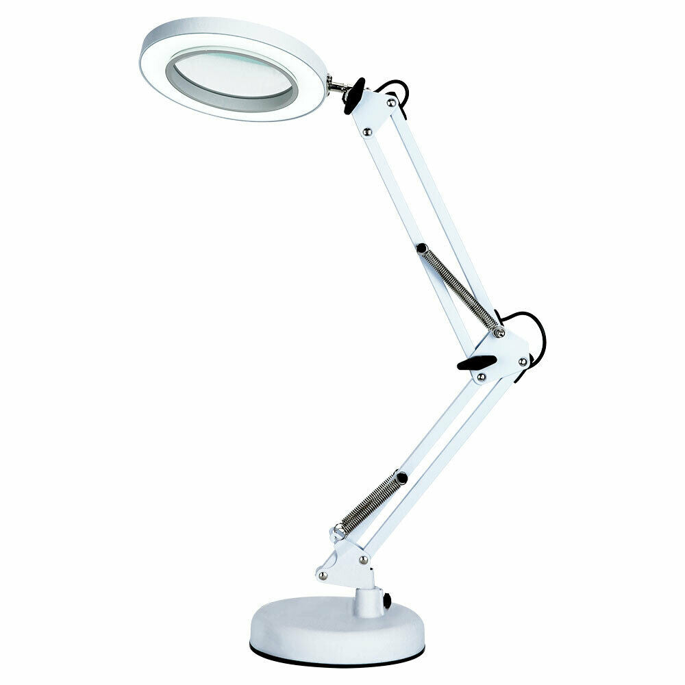 Magnifying Glass with LED Light 5X Magnifier Crafts Reading Desk Stand Lamp USB