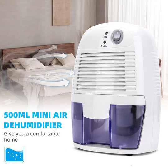 500ML PORTABLE ELECTRIC MINI DEHUMIDIFIER AIR DRYER HOME OFFICE DRYING MOISTURE