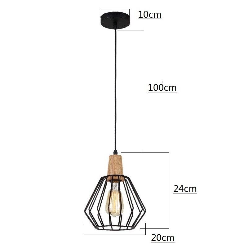 3X Kitchen Pendant Light Home Lamp Room Ceiling Lights Black Chandelier Lighting