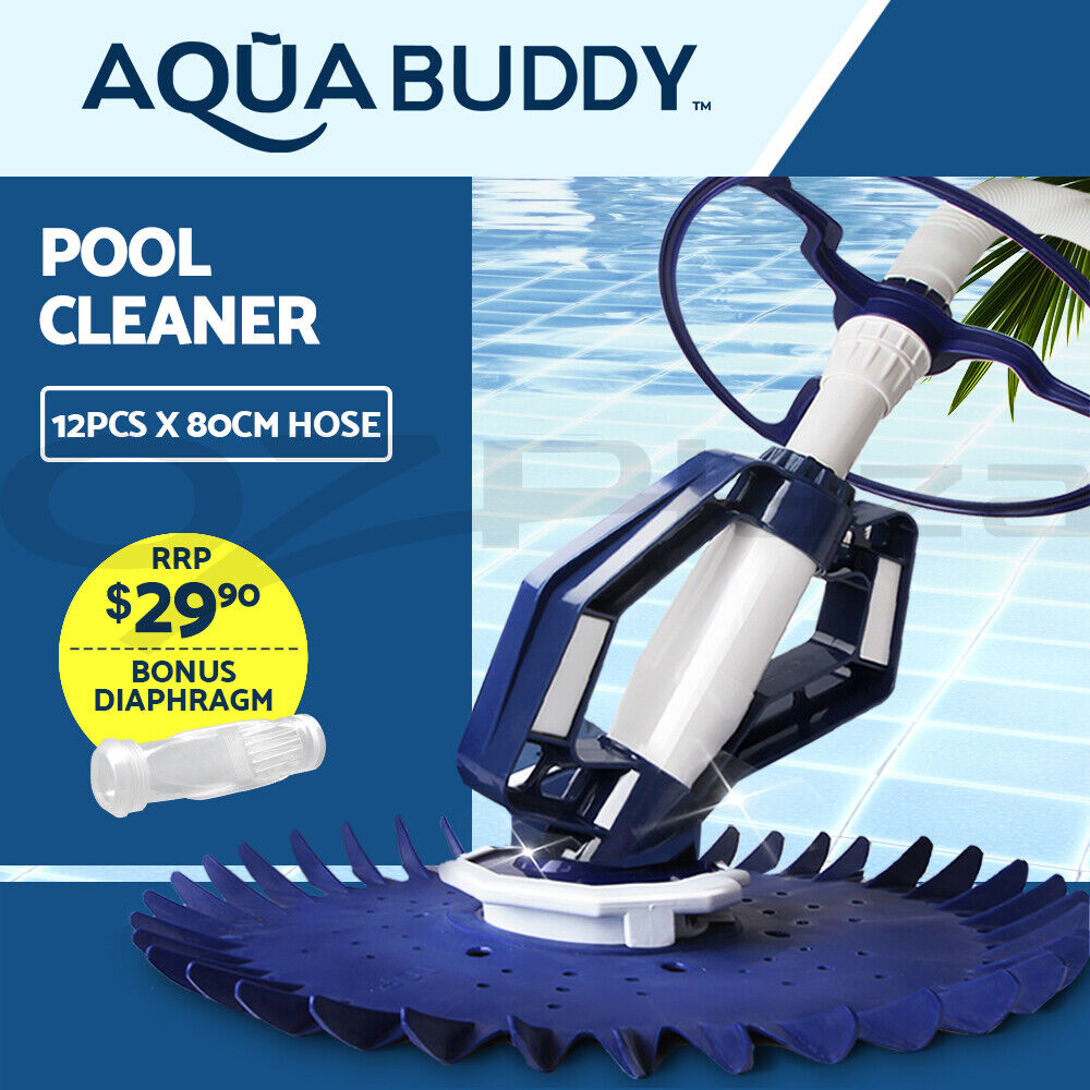 Aquabuddy Swimming Pool Cleaner Automatic Floor Climb Wall Vacuum 10M Hose