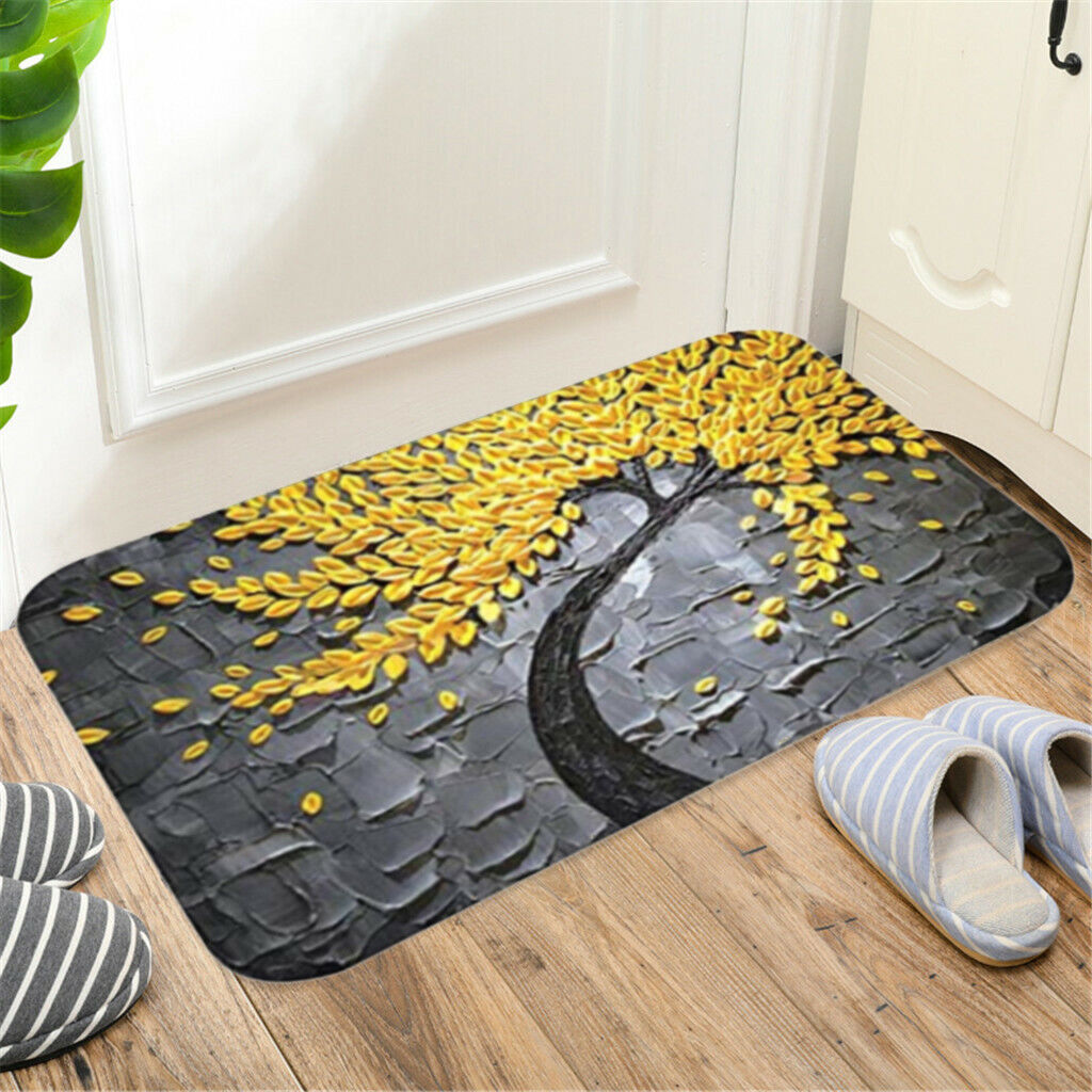 Rectangle Non-Slip Door Mat Bedroom Kitchen Entrances Print Floor Mat Doormats