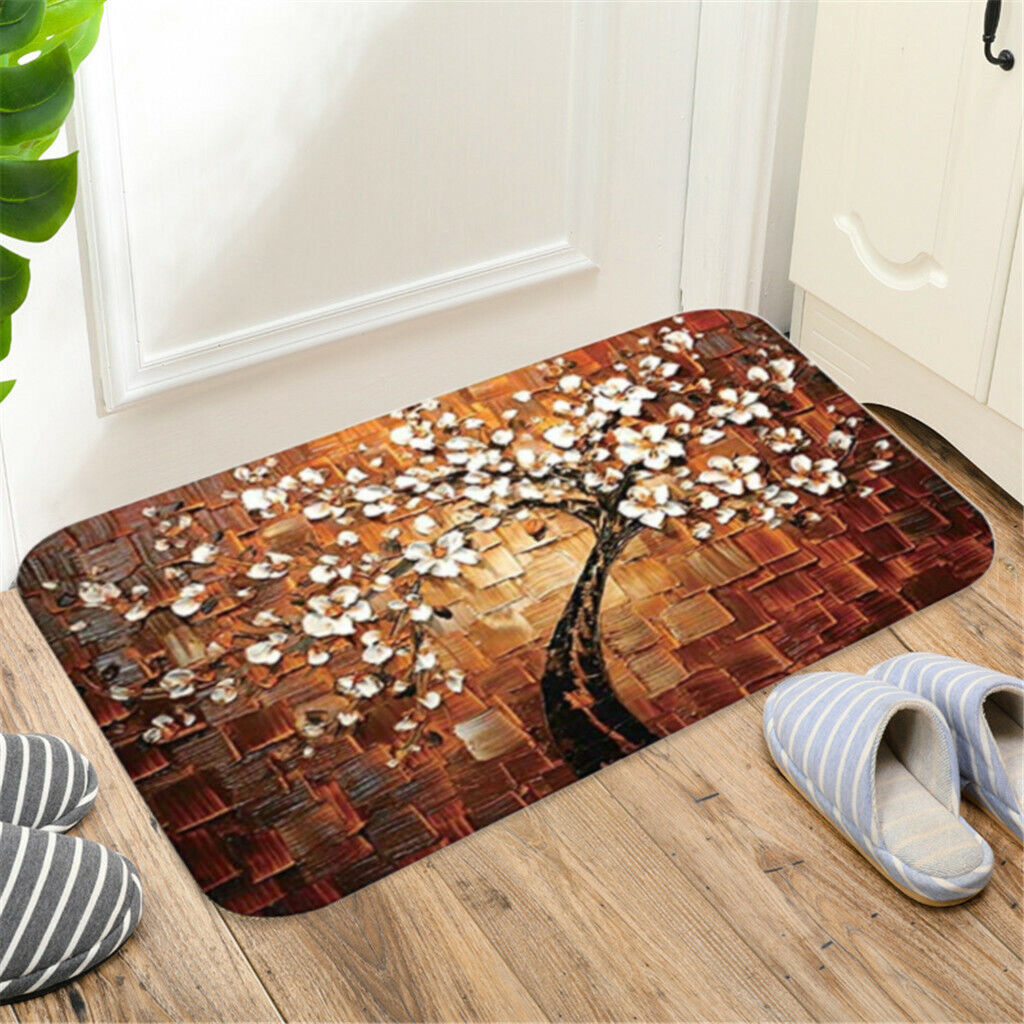 Rectangle Non-Slip Door Mat Bedroom Kitchen Entrances Print Floor Mat Doormats