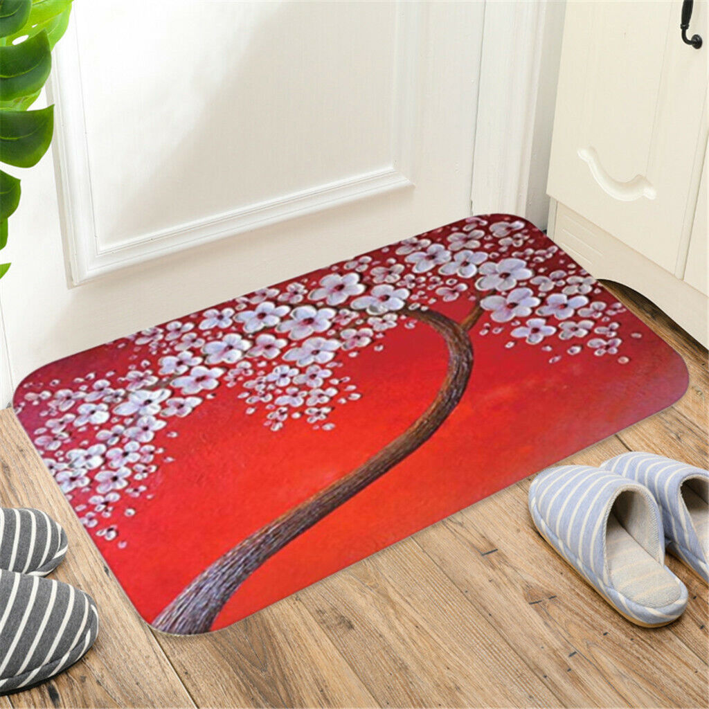 Rectangle Non-Slip Door Mat Bedroom Kitchen Entrances Print Floor Mat Doormats