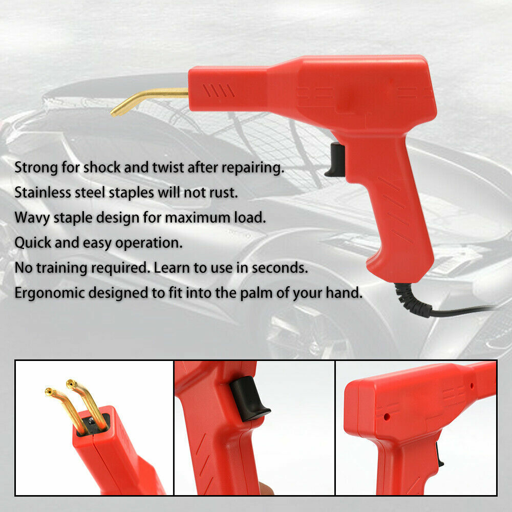 Car Bumper Hot Stapler Machine Handy Plastic Welder Garage Repairing Welding Kit