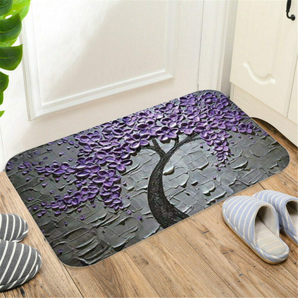 Rectangle Non-Slip Door Mat Bedroom Kitchen Entrances Print Floor Mat Doormats