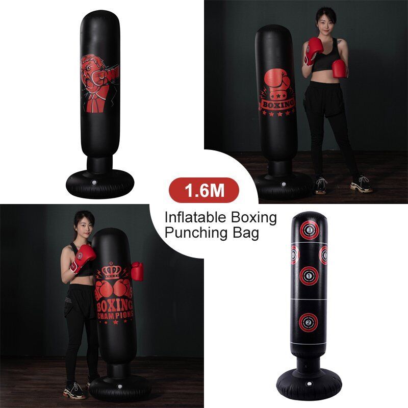 Free Standing Boxing Punching Bag - Boxing Stand Dummy Target Fitness Kick MMA