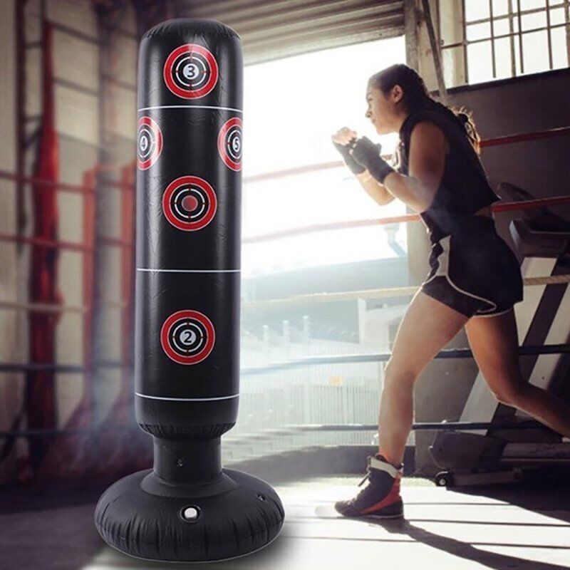 Free Standing Boxing Punching Bag - Boxing Stand Dummy Target Fitness Kick MMA