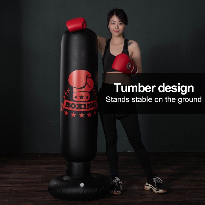 Free Standing Boxing Punching Bag - Boxing Stand Dummy Target Fitness Kick MMA