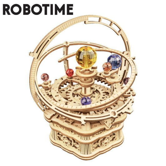 Robotime DIY 3D Starry Night Wooden Puzzle Game Assembly Music Box Toy Gift