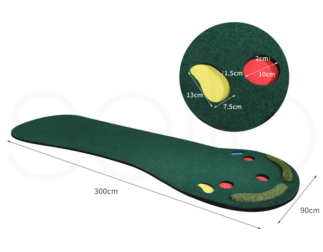 Centra 3M Golf Putting Mat Practice Training Indoor Outdoor Portable Non-skid