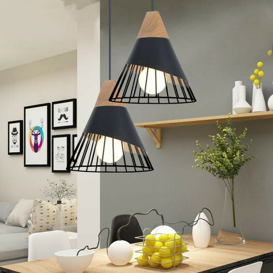 Black Pendant Light Kitchen Lamp Room Ceiling Light Home LED Chandelier Lighting