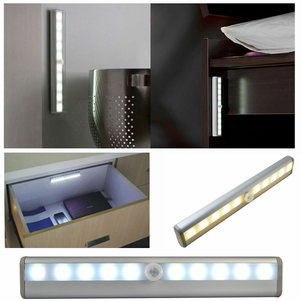 Motion Sensor PIR Light Cordless Battery Powered LED Night Light Closet Stair