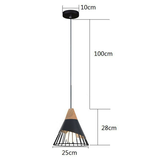 Black Pendant Light Kitchen Lamp Room Ceiling Light Home LED Chandelier Lighting