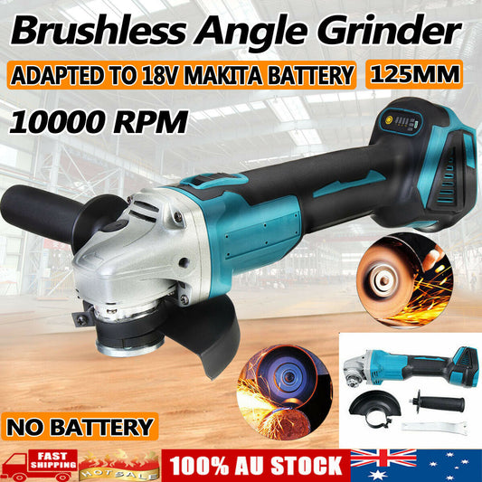 Cordless Brushless Angle Grinder 125mm Replace For Makita 18V Battery