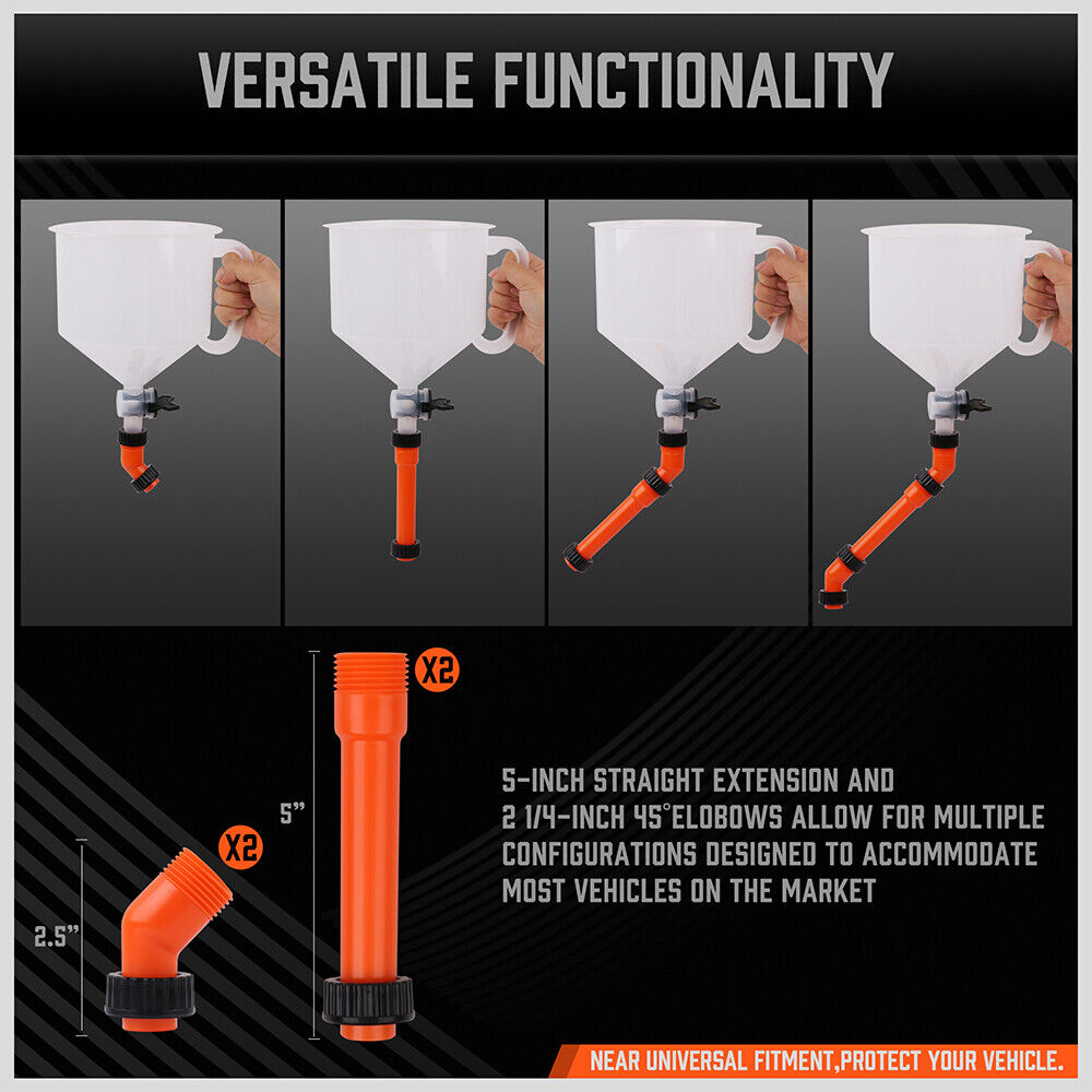 HORUSDY No-Spill Coolant Funnel Kit Car Radiator Refill Bleeder Vehicle Auto