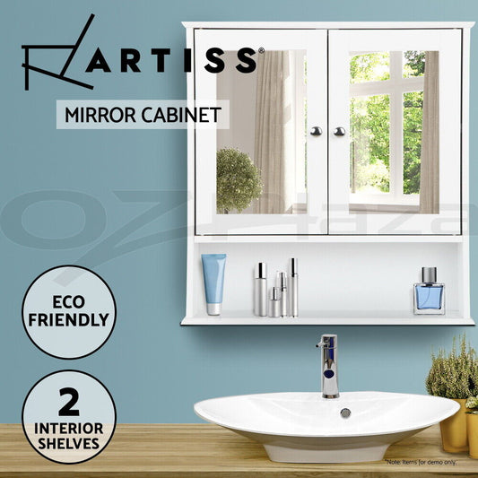 Artiss Bathroom Mirror Cabinet Storage Furniture Tallboy Toilet Cupboard Wall