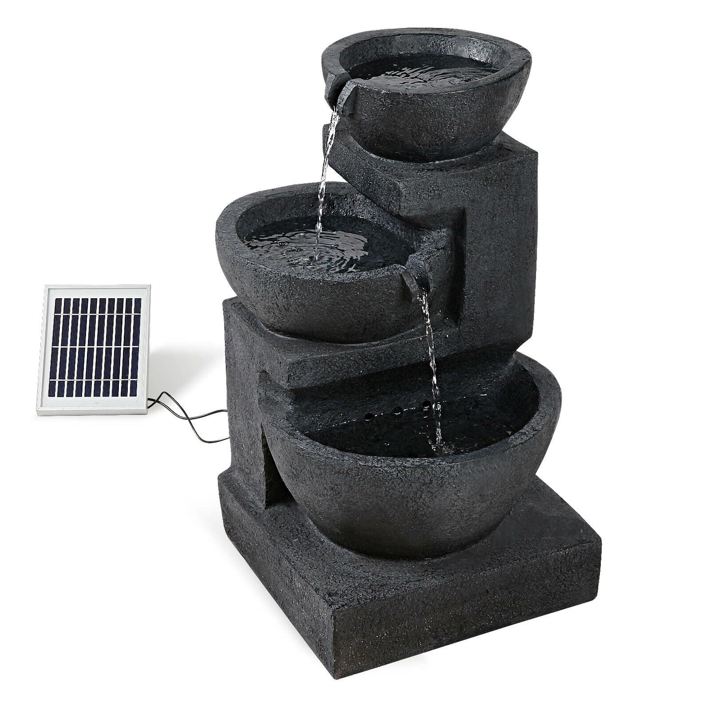 Gardeon Water Fountain Features Solar Outdoor Cascading Garden Indoor Bird Bath