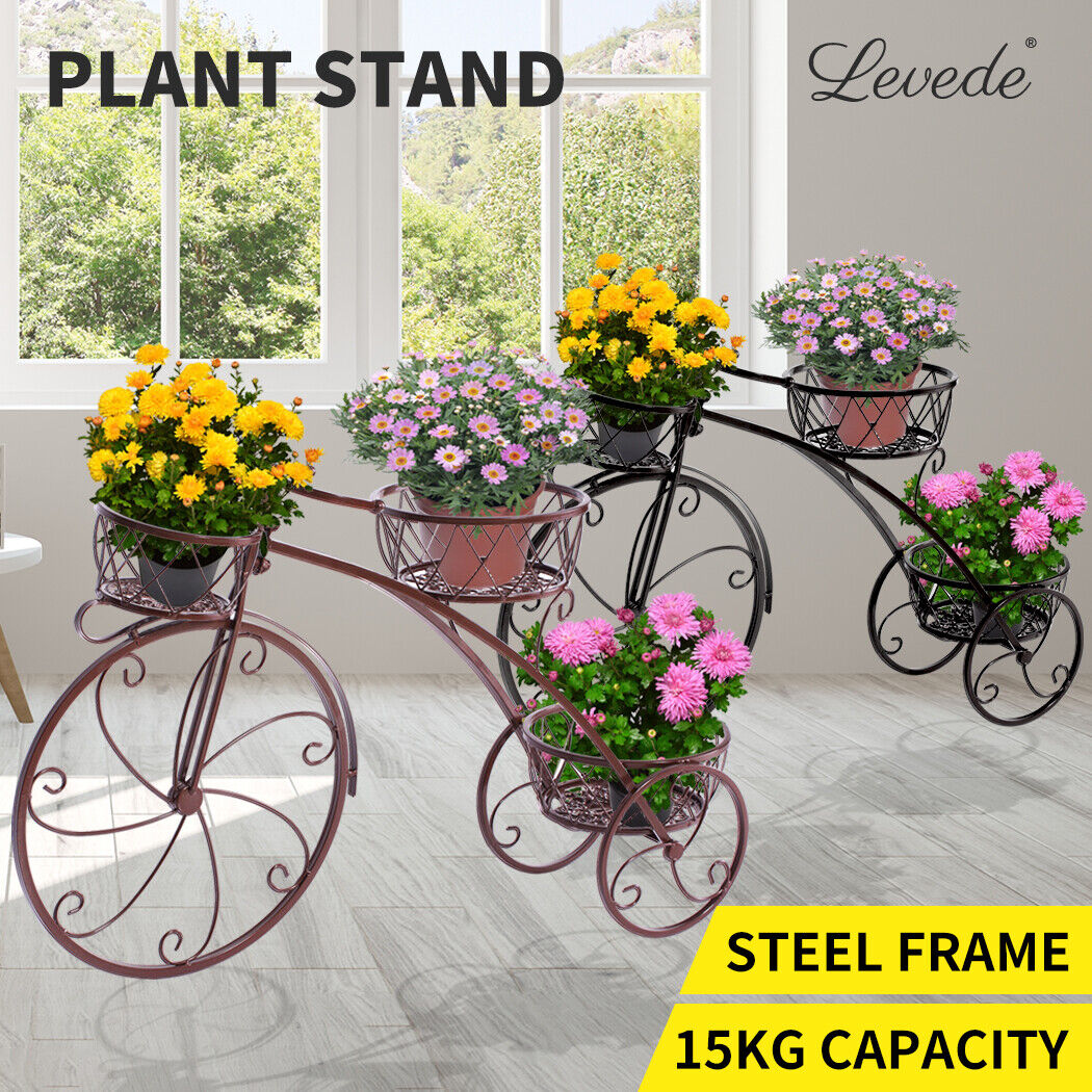 Levede Plant Stand Outdoor Indoor Metal Flower Pots Planter Garden Shelf Rack