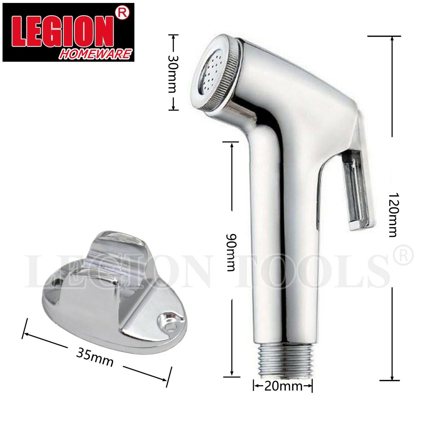 Bidet Douche Toilet Spray Shattaf Shower Head Hose Sprayer Kit Hand Silver