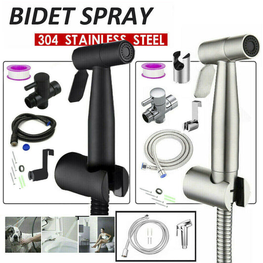 NEW Stainless Steel Handheld Douche Bidet Toilet Spray Shower Shattaf Diverter