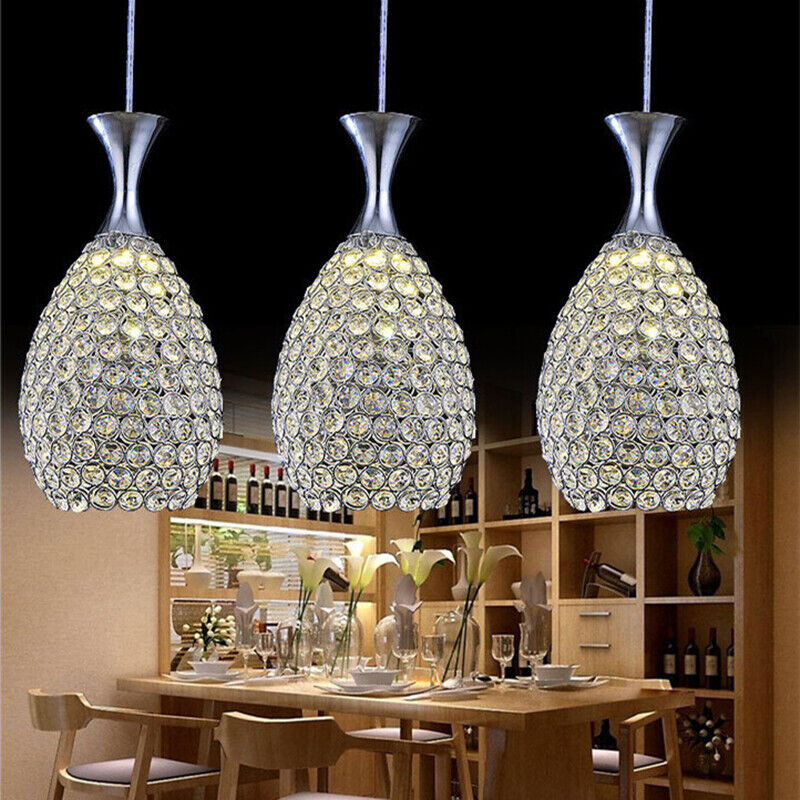 Crystal Pendant Light Home Lamps Kitchen Chandelier Lighting Room Ceiling Light