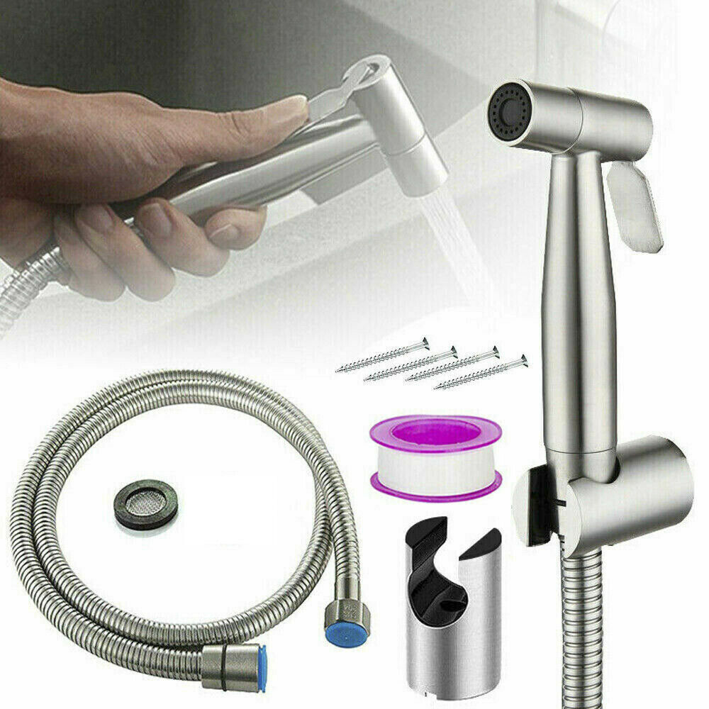 NEW Stainless Steel Handheld Douche Bidet Toilet Spray Shower Shattaf Diverter