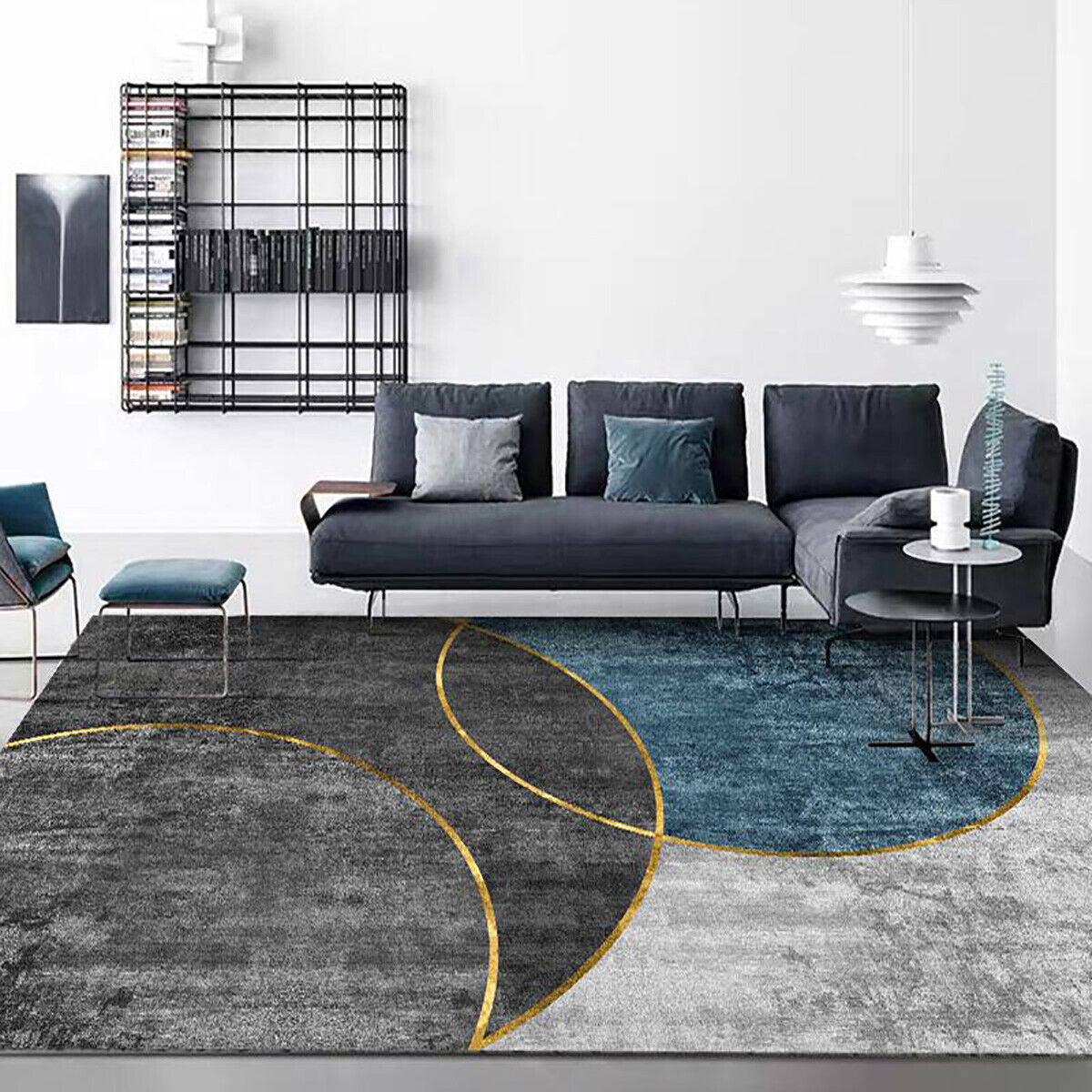 Modern Floor Carpet Mat Rug Area Carpet Large Soft Bedroom Living Room Anti-Slip