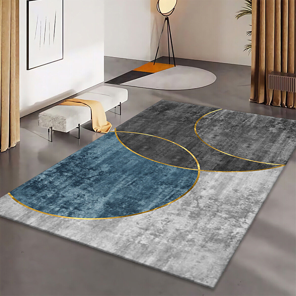 Modern Floor Carpet Mat Rug Area Carpet Large Soft Bedroom Living Room Anti-Slip