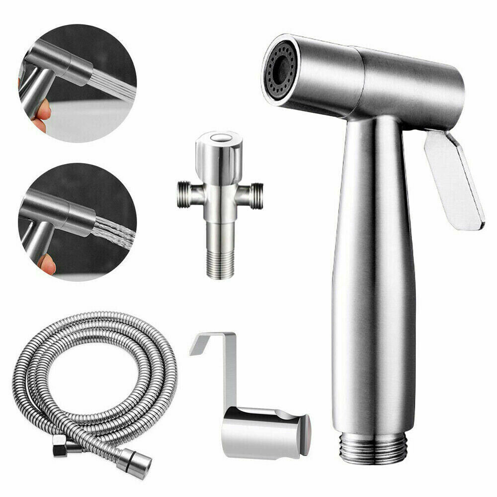 NEW Stainless Steel Handheld Douche Bidet Toilet Spray Shower Shattaf Diverter