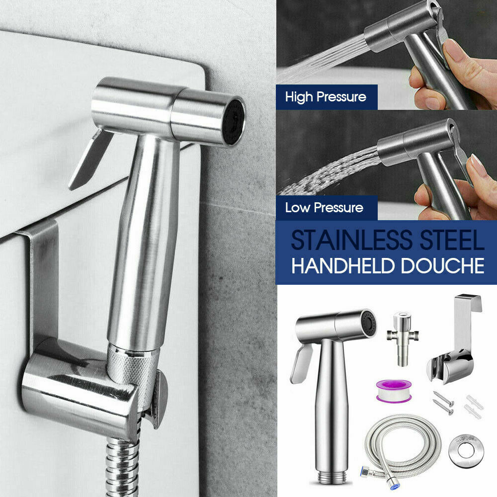 NEW Stainless Steel Handheld Douche Bidet Toilet Spray Shower Shattaf Diverter