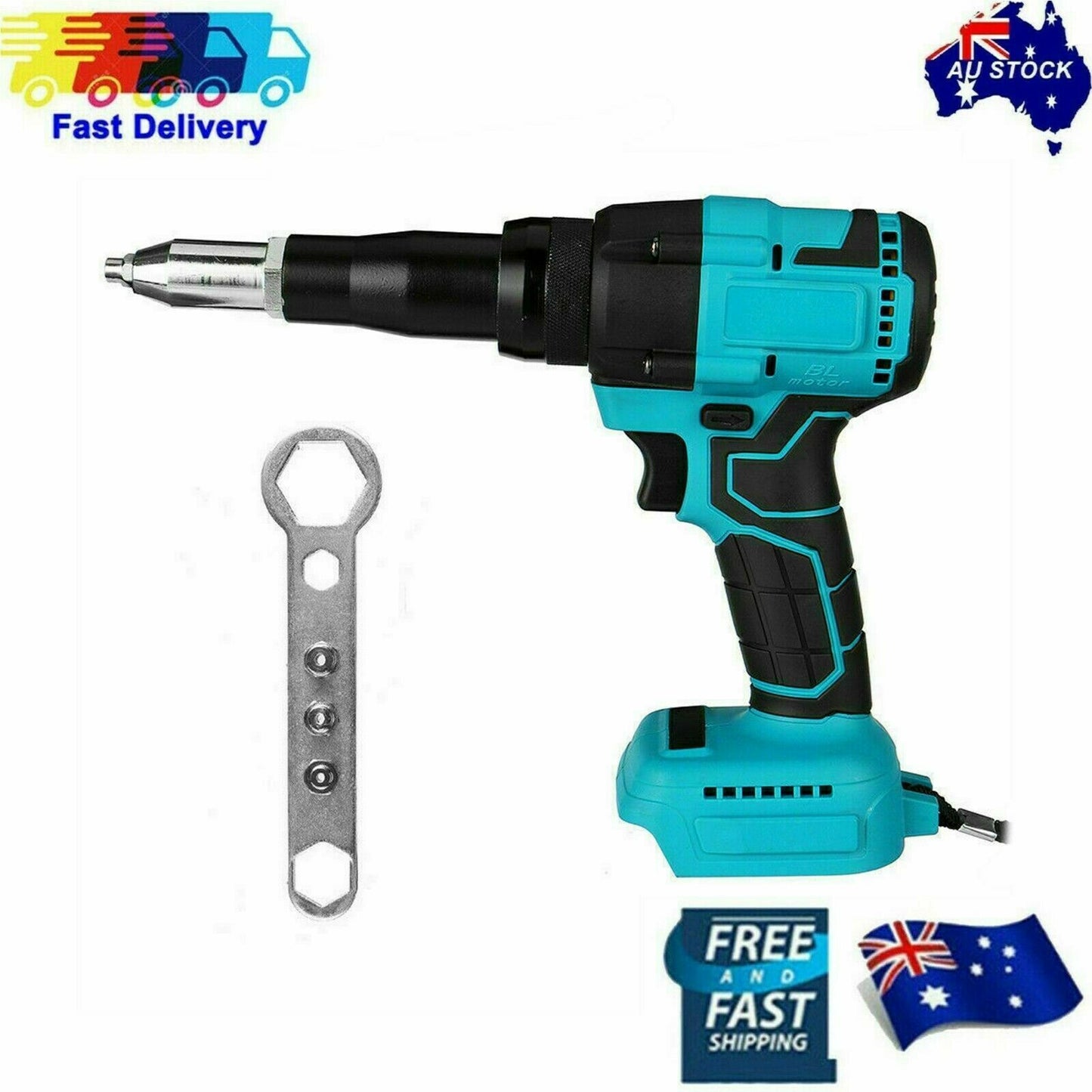 Brushess Blind Pop Rivet Gun for Makita 18V Li-ion Battery 11000N TOOL+ BOX AU