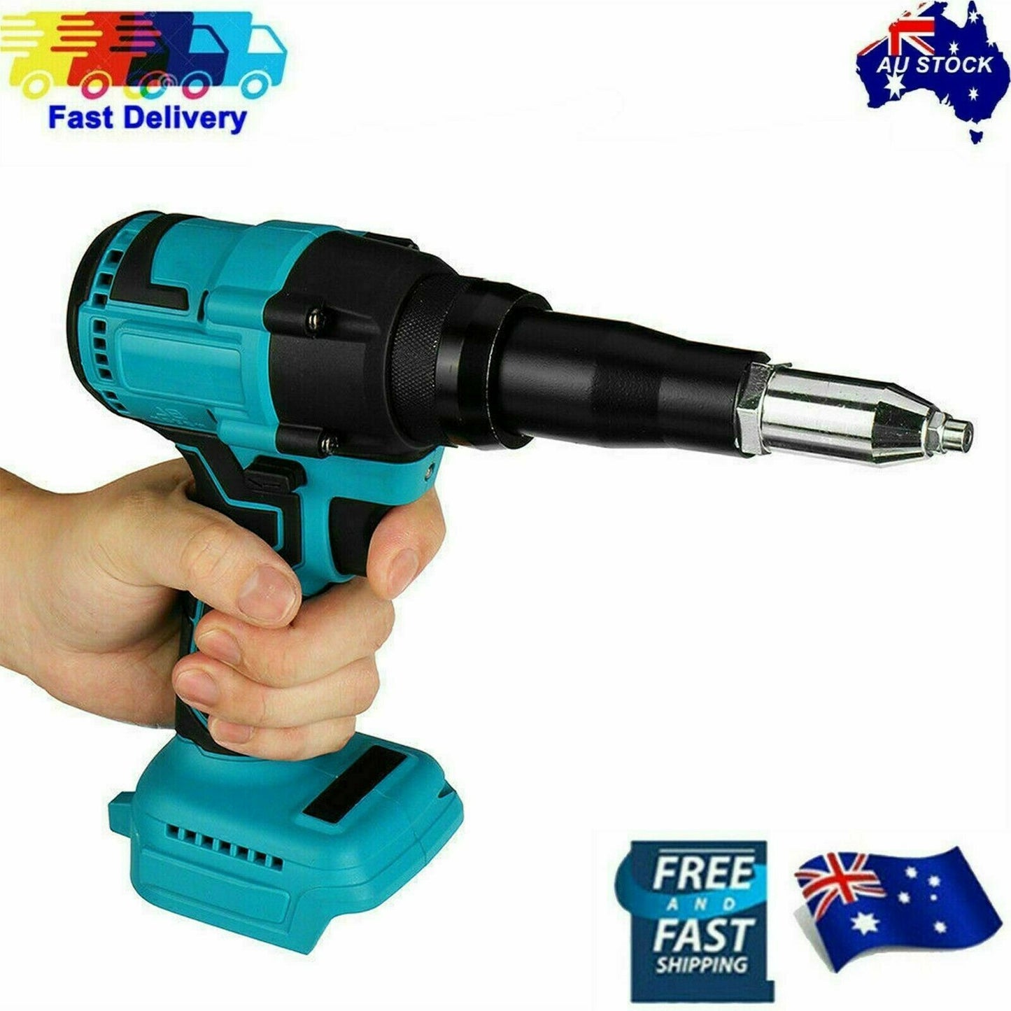 Brushess Blind Pop Rivet Gun for Makita 18V Li-ion Battery 11000N TOOL+ BOX AU