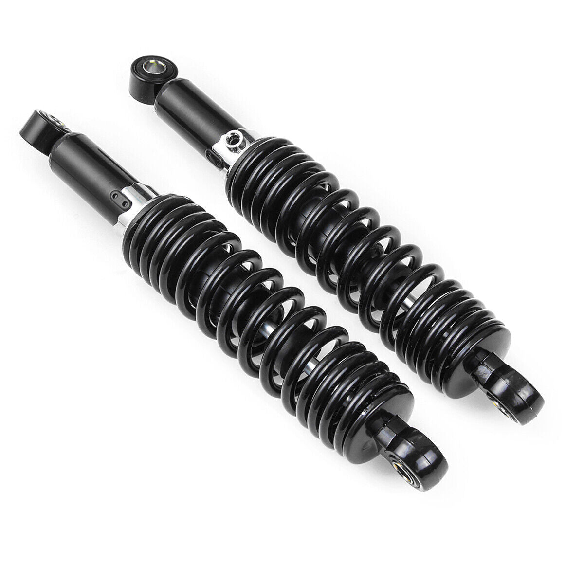 Pair Universal 320MM Motorcycle Rear Shock Absorbers Black For Suzuki Yamaha